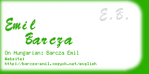 emil barcza business card